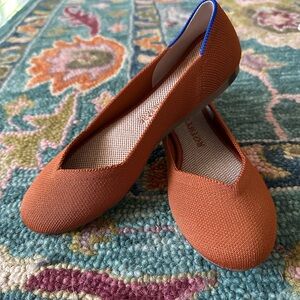Rothy's Orange Knit Flats Minimalist Design